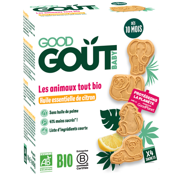Good Gout - Animal Shaped Biscuits with Lemon 80g (10mos)