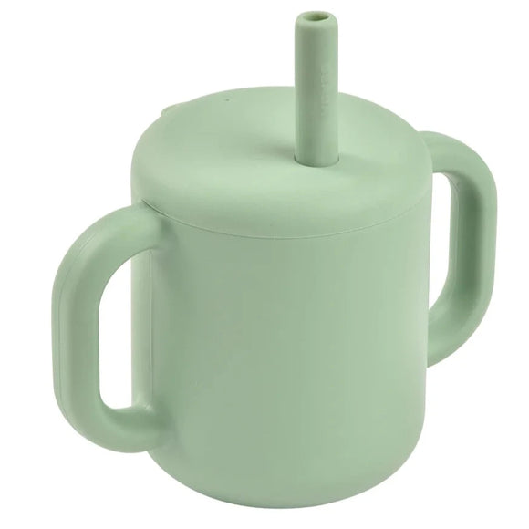 Beaba Silicone Straw Cup 170ml (Sage Green)