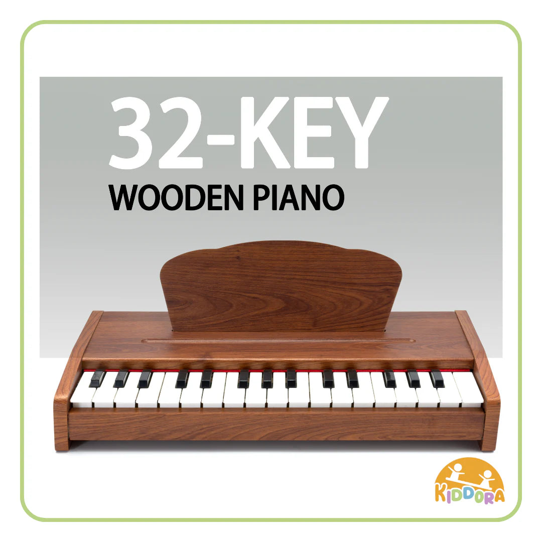 Kiddora Mini Maestro Wooden Kids Piano with Microphone