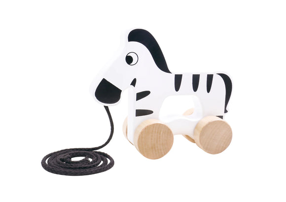 Tooky Toy Wooden Pull Along Zebra