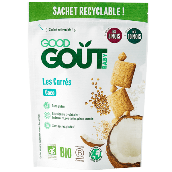 Good Gout Organic Squares Coconut 50g (8mos) Urban Essentials Philippines