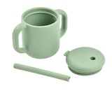 Beaba Silicone Straw Cup 170ml (Sage Green)