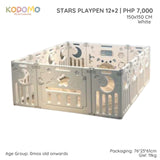 Kodomo Playhouse- Star Playpen 14 Panels (white)