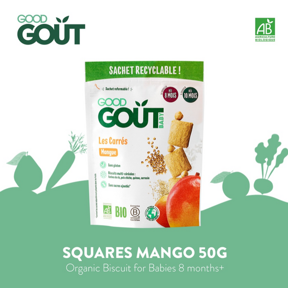Good Gout Organic Squares Mango 50g (8mos)