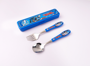 Dish Me Disney Tableware - Marvel Nordic Kids Stainless Spoon & Fork Set with Case
