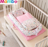 Mambo Bed Nest Crib Set Pillow and Blanket