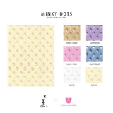 Little K Personalized Minky Blanket With Pompoms (Heart Lettering)