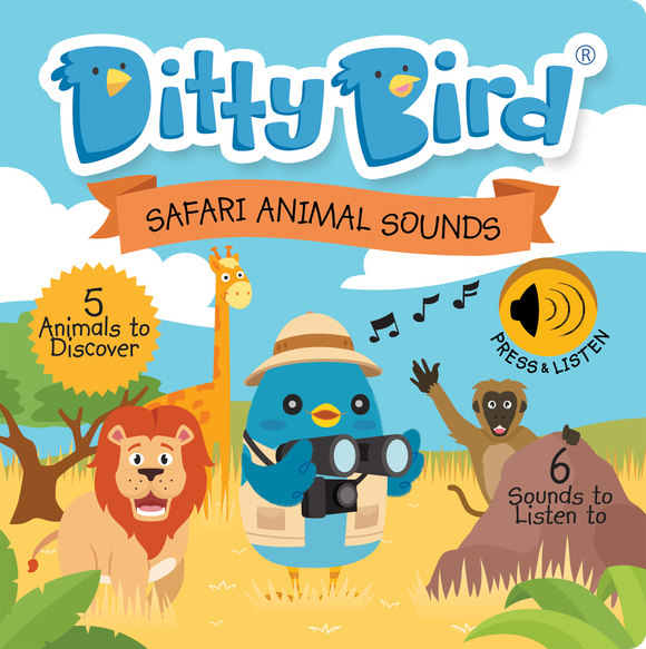 DITTY BIRD MUSICAL BOOK - SAFARI ANIMAL SOUNDS