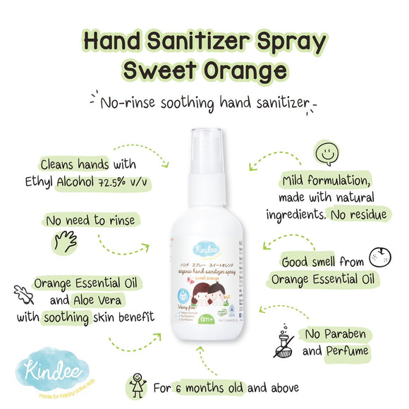 Kindee Organic Hand Sanitizer Sweet Orange