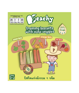 Peachy Baby - Biscuits with Nine Veggies 15g x 4packs (1yr up)