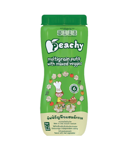 Peachy Baby - Multigrain Puffs with Mixed Veggies 40g (1yr up