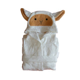 Nuborn Bamboo Hooded Bath robe -  White Sheep