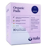 Nala Biodegrable Woman Organic Cotton Night Pads (10 Pieces)