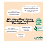 Simply Natural Organic Baby Noodles Fresh Carrot 2OOg(7 MONTHS UP)