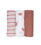 Lulujo Mini Muslin Receiving Blankets (Set of 3)