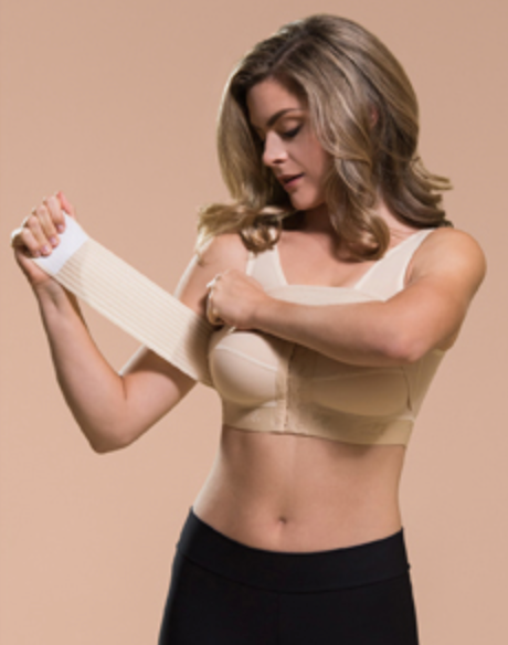Marena Recovery Bras with Implant Stabilizers - Classic Implant Stabilizer  Bra, Size 4244, Beige - B/ISB-4244-H