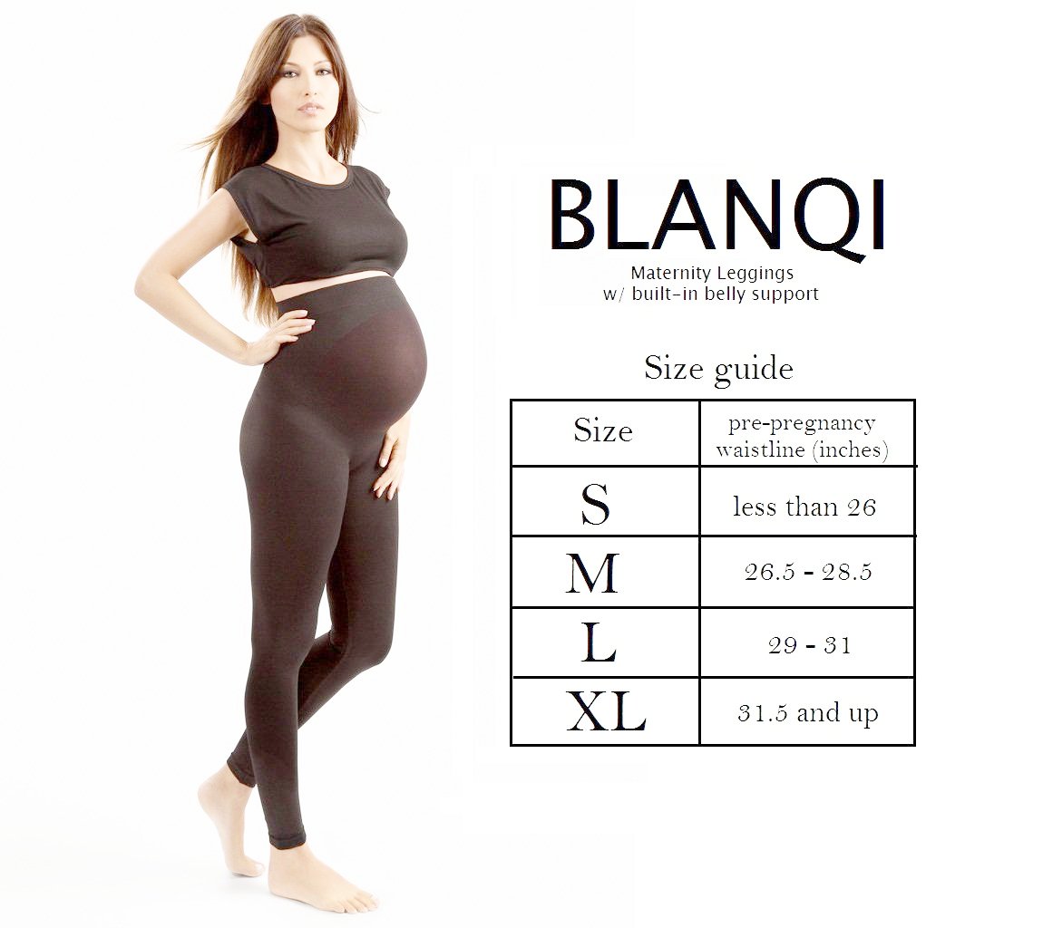 Blanqi Everyday Maternity Belly Support Crop Leggings - Oil Blue