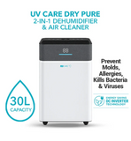 UV Care Dry Pure 2-in-1 Dehumidifier and Air Cleaner 30L (ETA 3RD WEEK OF OCTOBER)