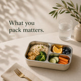 Noble Vessel Premium Stainless Steel Lunch Box - Nourish Trio (Off White)