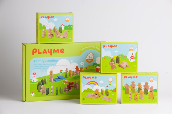 Playme Toys Family Domino with 4 Expansion Set