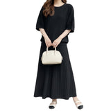 Artse Mnl Knitted Batwig Skirt Set