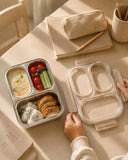 Noble Vessel Premium Stainless Steel Lunch Box - Nourish Trio (Off White)