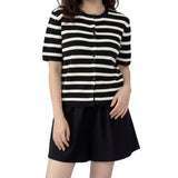 Artse Mnl Button Stripe Shorts Set