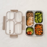 Noble Vessel Premium Stainless Steel Lunch Box - Nourish Quad (Off White)