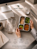 Noble Vessel Premium Stainless Steel Lunch Box - Nourish Quad (Off White)
