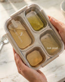 Noble Vessel Premium Stainless Steel Lunch Box - Nourish Trio (Off White)
