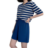 Artse Mnl Button Stripe Shorts Set