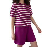 Artse Mnl Button Stripe Shorts Set