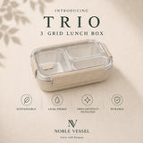 Noble Vessel Premium Stainless Steel Lunch Box - Nourish Trio (Off White)