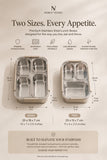 Noble Vessel Premium Stainless Steel Lunch Box - Nourish Trio (Off White)