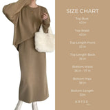 Artse Mnl Knitted Long Sleeve Skirt Set