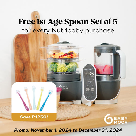 PROMO: Babymoov Nutribaby with Free 1st Age Spoon Set of 5