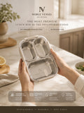 Noble Vessel Premium Stainless Steel Lunch Box - Nourish Trio (Off White)