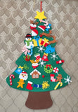 The Kiddie Concept DIY Felt Christmas Tree Set with LED String Lights