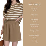 Artse Mnl Button Stripe Shorts Set
