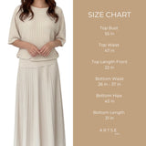 Artse Mnl Knitted Batwig Skirt Set