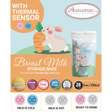 Autumnz Double Ziplock Breastmilk Storage Bags with Thermal Sensor (28's)