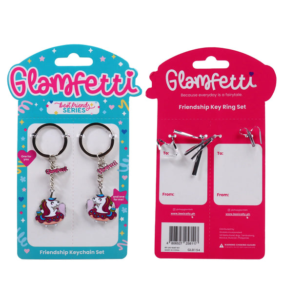 Glamfetti Best Friend Series Jewelry Collection (Unicorns Keychain Set)