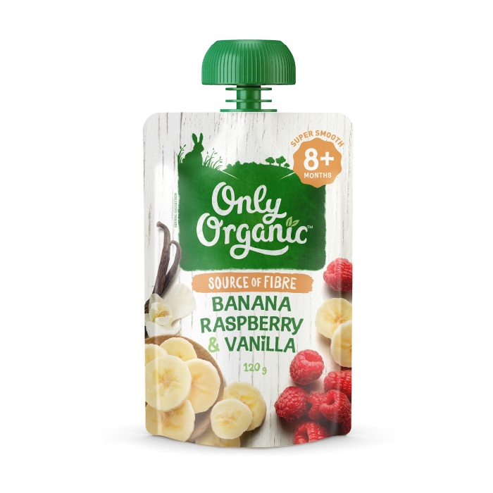Only Organic - Banana Raspberry & Vanilla 120g (8 MONTHS UP) – Urban ...