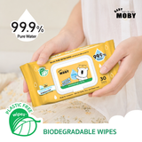 Baby Moby 99.9% Biodegradable Pure Water Wipes 30 Sheets