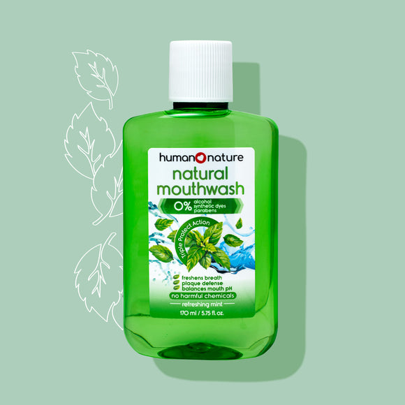 Human Nature Natural Mouthwash Refreshing Mint  400ml
