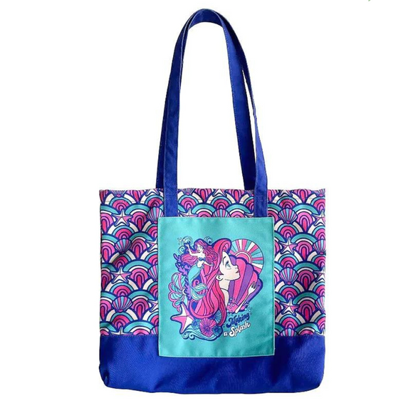 Zippies Lab Disney Princess Ariel Pattern Ditsy Tote Bag