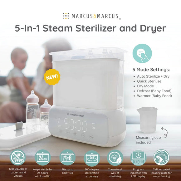 Marcus and Marcus 5-IN-1 Multi-Function Steam Sterilizer and Dryer