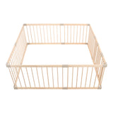 Olive & Cloud Wooden Playpen