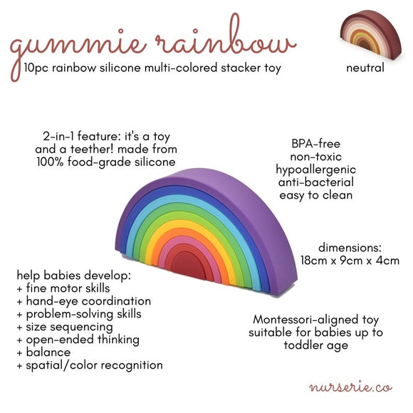 Nurserie - Gummie Rainbow Silicone Stacker