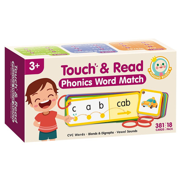 Playdate Smart Readers Collection: Touch and Read - Phonics Word Match (3 Boxes)